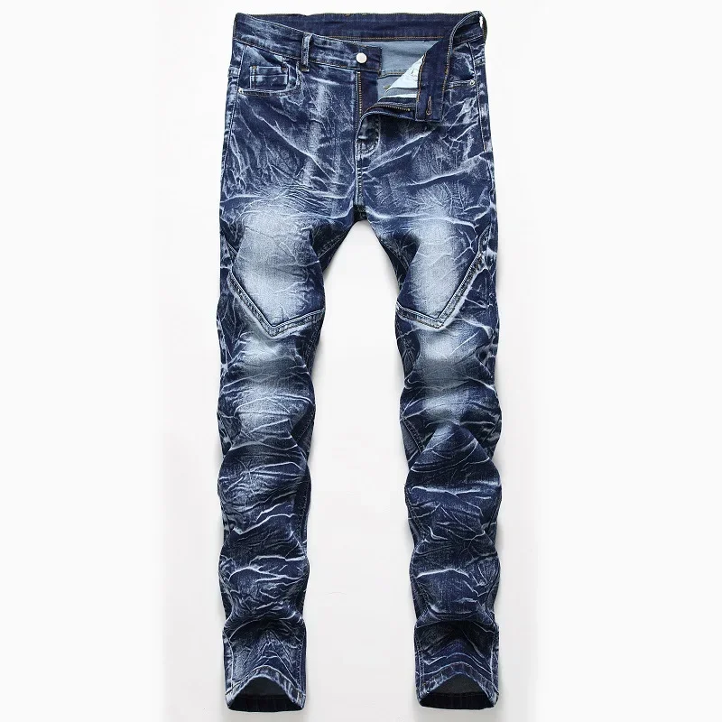 Fashion Print Men's Elasticity - Streetwear Brand Denim review and price