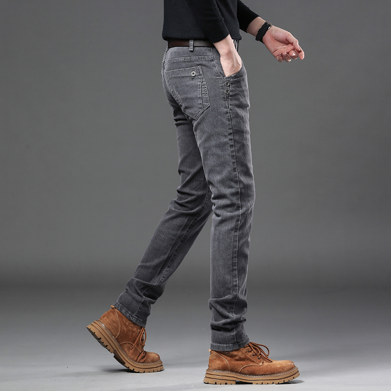 New Pure Gray Korean Slim Jean - Streetwear Brand Clothing review and price